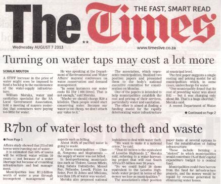 Water wastage